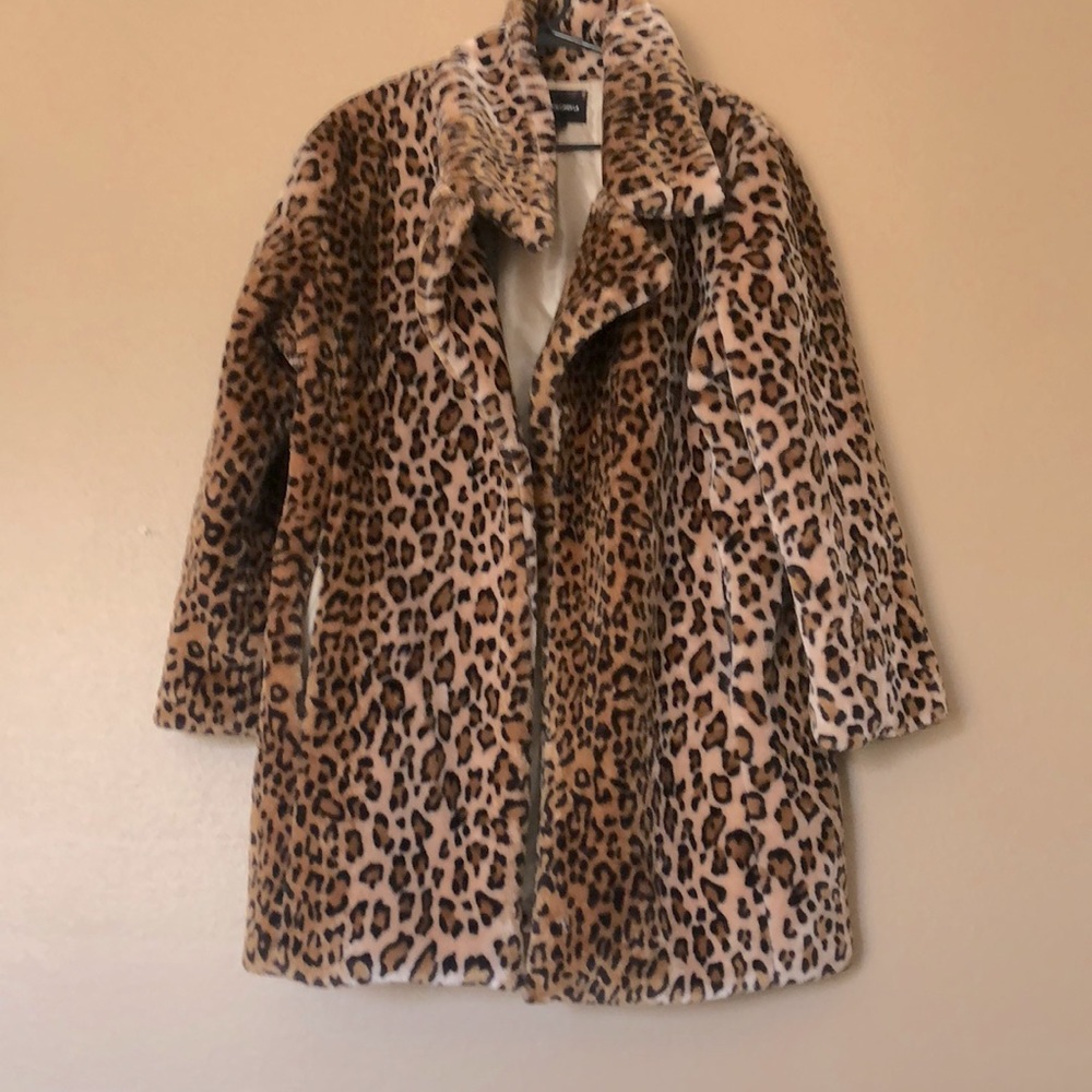 Faux fur cheetah coat